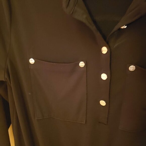 NWOT Michael Kors Black Drawstring Waist Dress Size Small - Picture 2 of 13